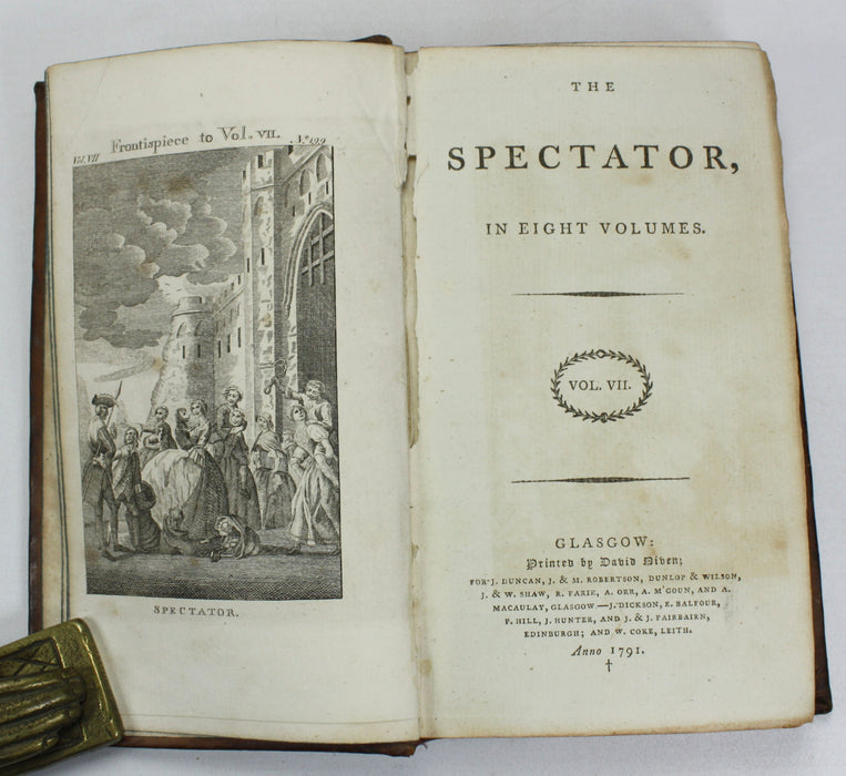 The Spectator, In Eight Volumes, 1791, David Niven, Glasgow