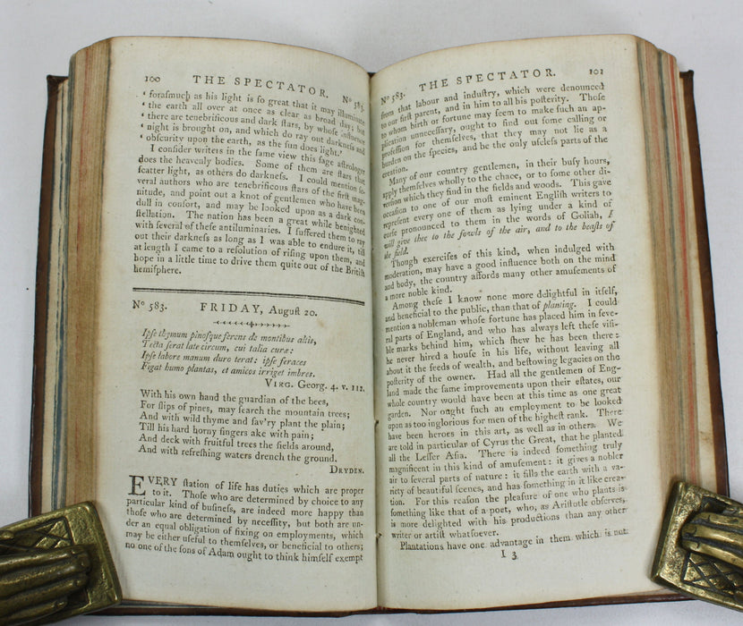 The Spectator, In Eight Volumes, 1791, David Niven, Glasgow