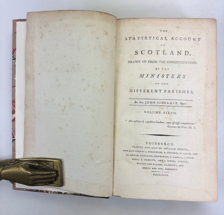 The Statistical Account of Scotland Drawn Up from the Communications of the Ministers of the Different Parishes, Volume Sixth, Sir John Sinclair, 1793