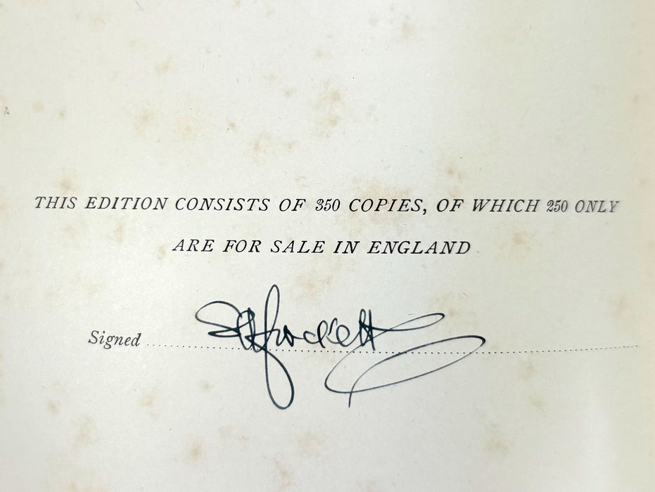 The Stickit Minister and Some Common Men, by S.R. Crockett. Signed Illustrated edition, limited to 350 copies