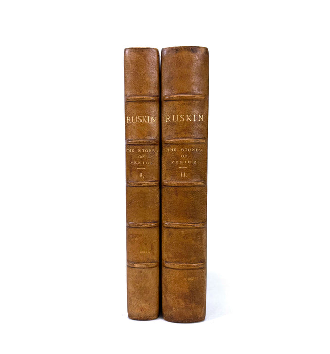 The Stones of Venice; 2 Volume set, by John Ruskin, 1892