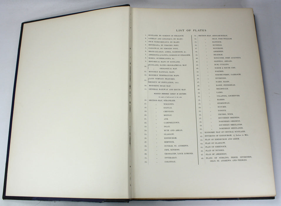 The Survey Atlas of Scotland, J.G. Bartholomew, Edinburgh Geographical Institute, Royal Scottish Geographical Society, 1912