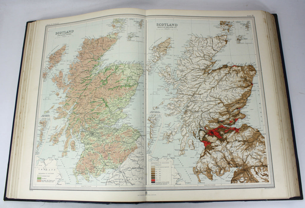 The Survey Atlas of Scotland, J.G. Bartholomew, Edinburgh Geographical Institute, Royal Scottish Geographical Society, 1912