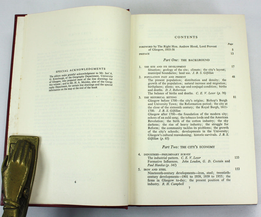The Third Statistical Account of Scotland; Glasgow, J. Cunnison and J.B.S. Gilfillan, 1958