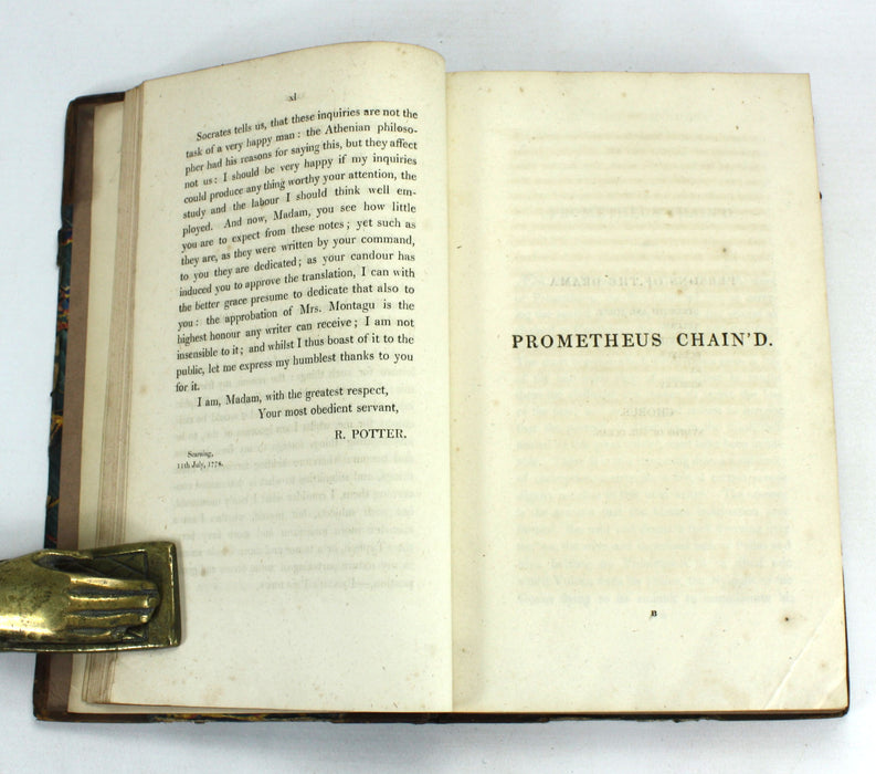 The Tragedies of Aeschylus, Translated by R. Potter, 1809