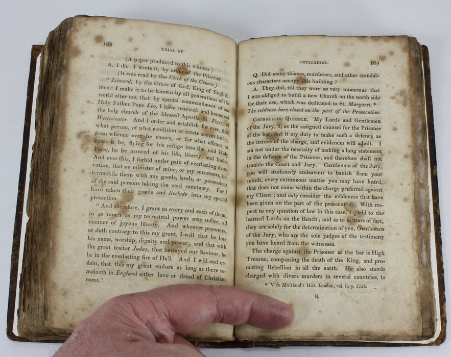 The Trial of Antichrist, Otherwise, the Man of Sin, 'By A Friend to St. Peter', 1819 first edition.