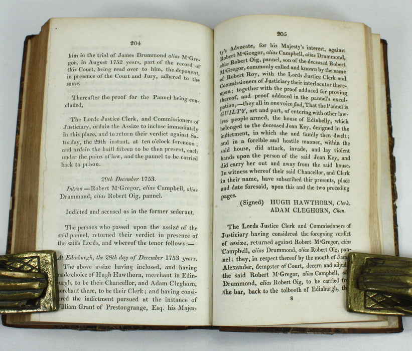 The Trials of James, Duncan, and Robert MacGregor, Three Sons of the Celebrated Rob Roy, Before The High Court of Judiciary, in the Years 1752, 1753, and 1754. Published 1818