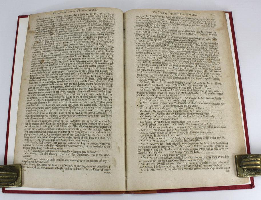 The Tryals of Thomas Walcot, William Hone, William Lord Russell, John Rous & William Blagg, for High-Treason, for Conspiring the Death of the King, and Raising a Rebellion in this Kingdom, 1683