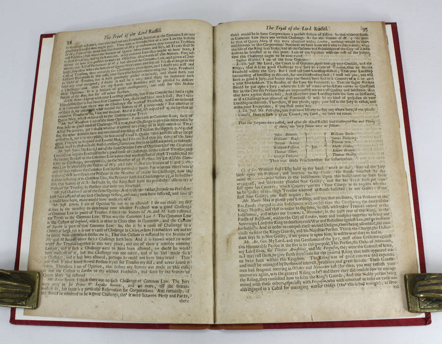 The Tryals of Thomas Walcot, William Hone, William Lord Russell, John Rous & William Blagg, for High-Treason, for Conspiring the Death of the King, and Raising a Rebellion in this Kingdom, 1683
