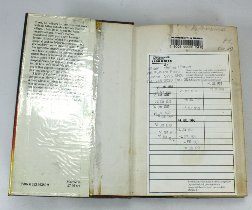 The Wasp Factory, Iain Banks, Macmillan, 1984 First edition