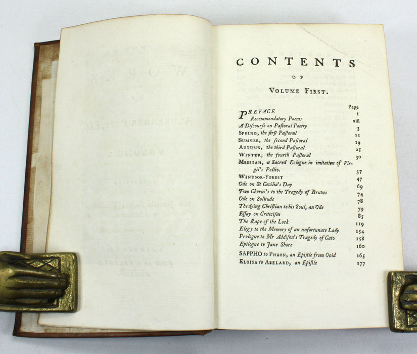 The Works of Alexander Pope, Esq, Volume I, containing His Juvenile Poems; Translations and Imitations, 1764