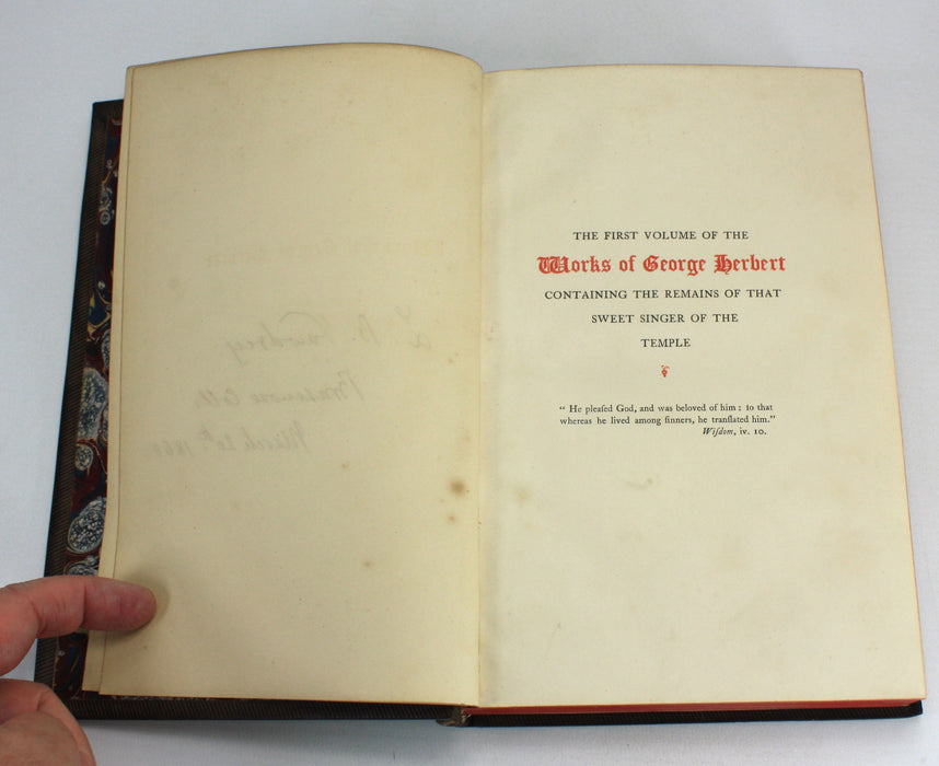The Works of George Herbert in Prose and Verse, Bell and Daldy, 1859, 2 Volume Set