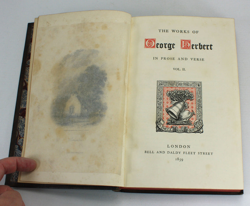 The Works of George Herbert in Prose and Verse, Bell and Daldy, 1859, 2 Volume Set