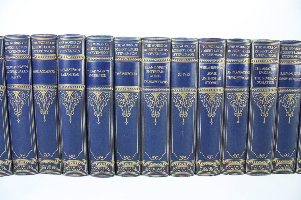 The Works of Robert Louis Stevenson, Waverley Edition, 26 Volumes Complete, 1924