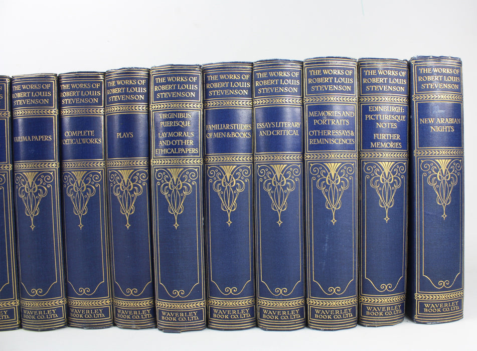 The Works of Robert Louis Stevenson, Waverley Edition, 26 Volumes Complete, 1924