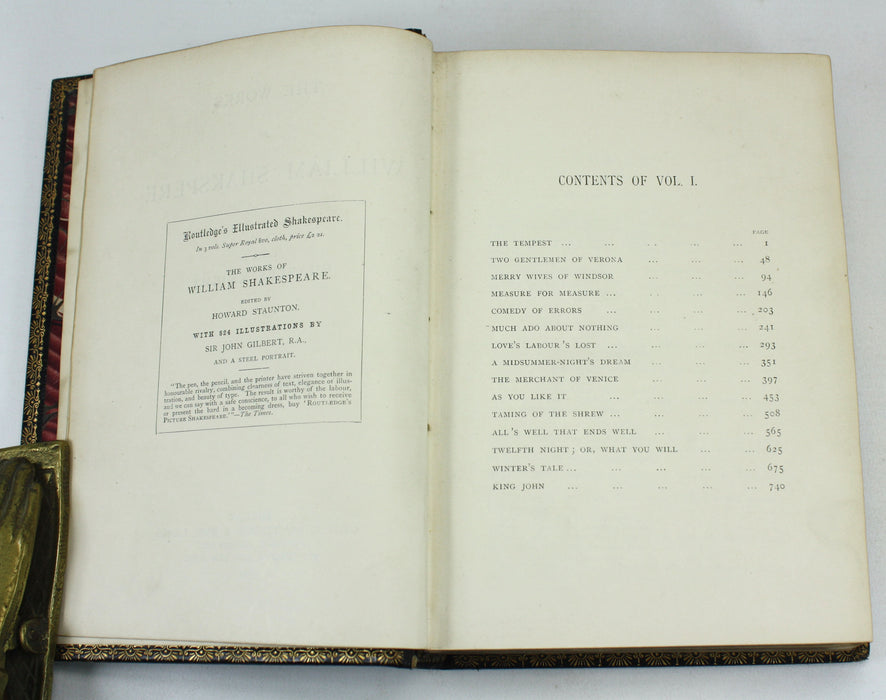 The Works of William Shakspere, 3 Volume Set, Charles Knight, Routledge 1893