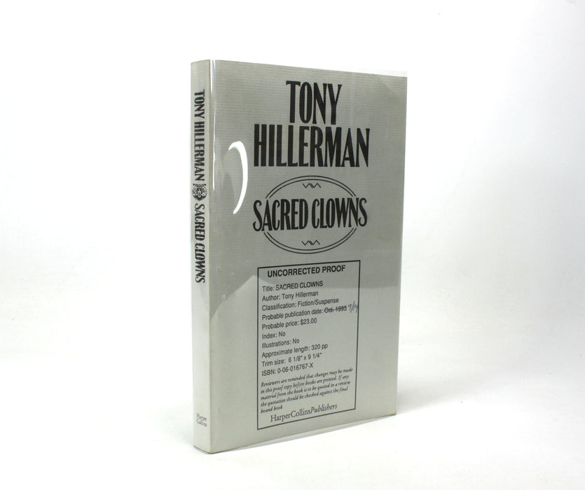 Tony Hillerman; Uncorrected Proof, Sacred Clowns, 1993
