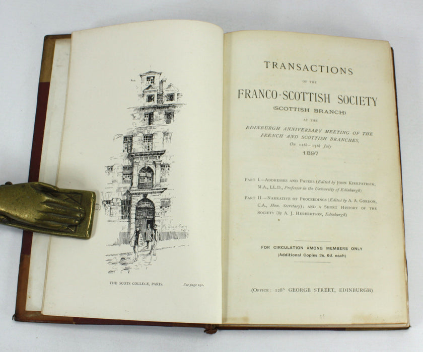Transactions of the Franco-Scottish Society, 1897-1935, 8 Volume Set