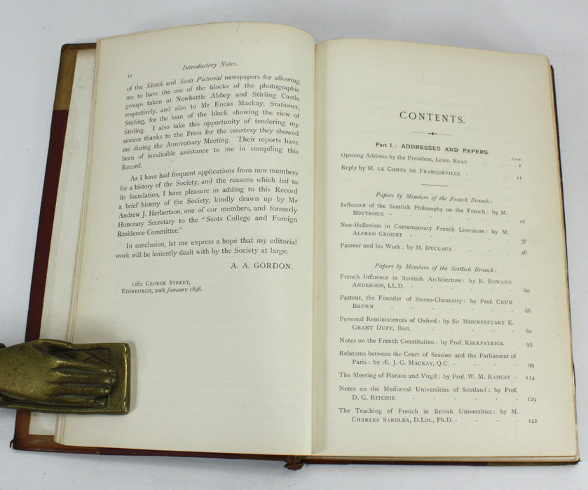 Transactions of the Franco-Scottish Society, 1897-1935, 8 Volume Set
