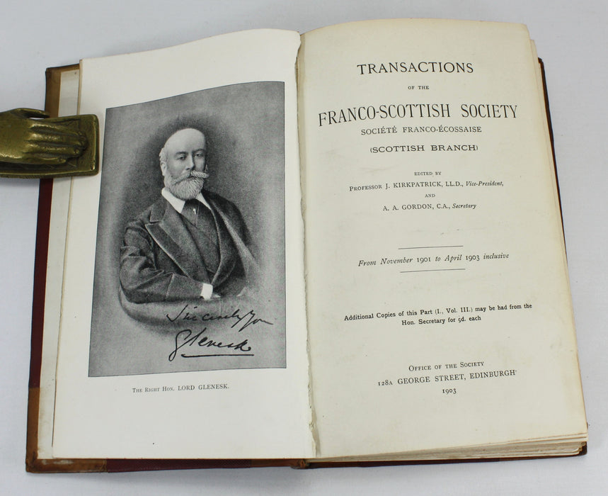 Transactions of the Franco-Scottish Society, 1897-1935, 8 Volume Set