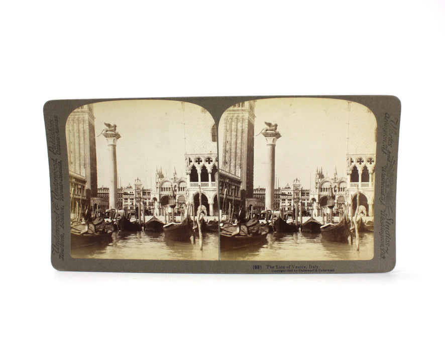 Underwood & Underwood Stereoscope 100 card set; Italy Through the Stereoscope, c. 1908