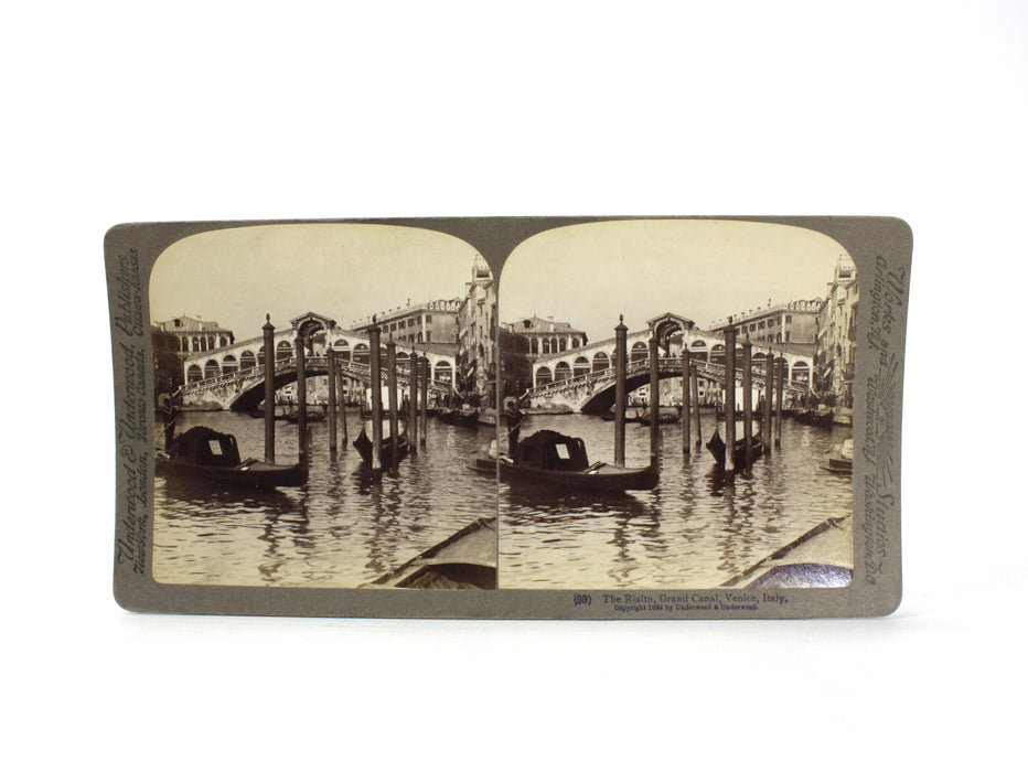 Underwood & Underwood Stereoscope 100 card set; Italy Through the Stereoscope, c. 1908