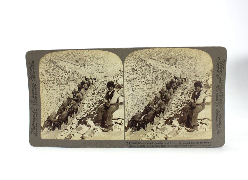 Underwood & Underwood Stereoscope 100 card set; Italy Through the Stereoscope, c. 1908