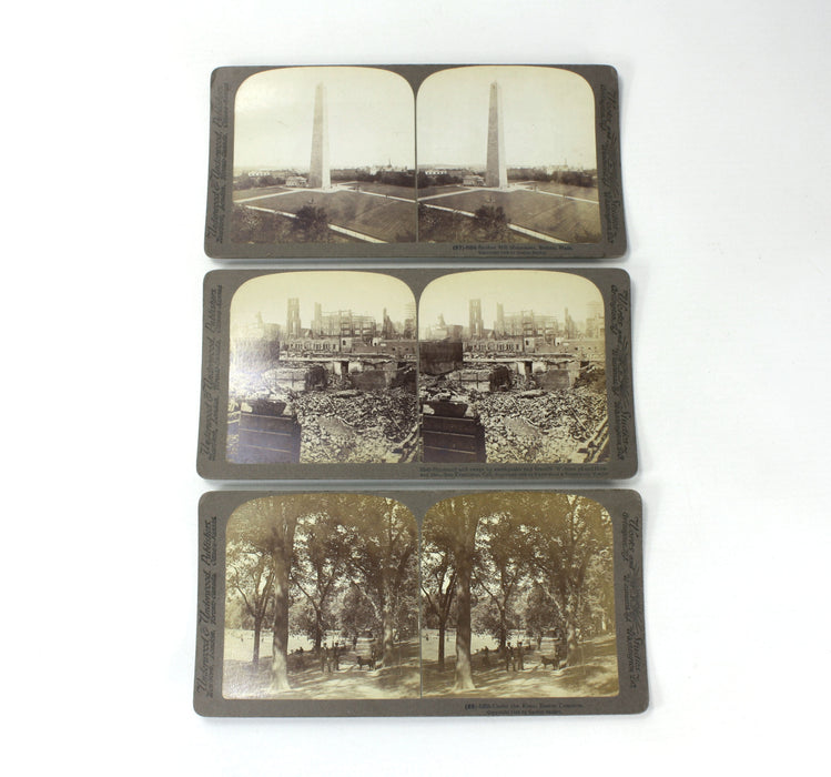 Underwood & Underwood Stereoscope Viewer with 18 cards, c. 1889-1906