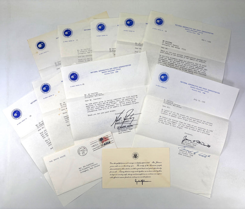 Unique NASA Astronaut Correspondence Archive, 1963–1966 (Mercury & Gemini Programs) with signatures
