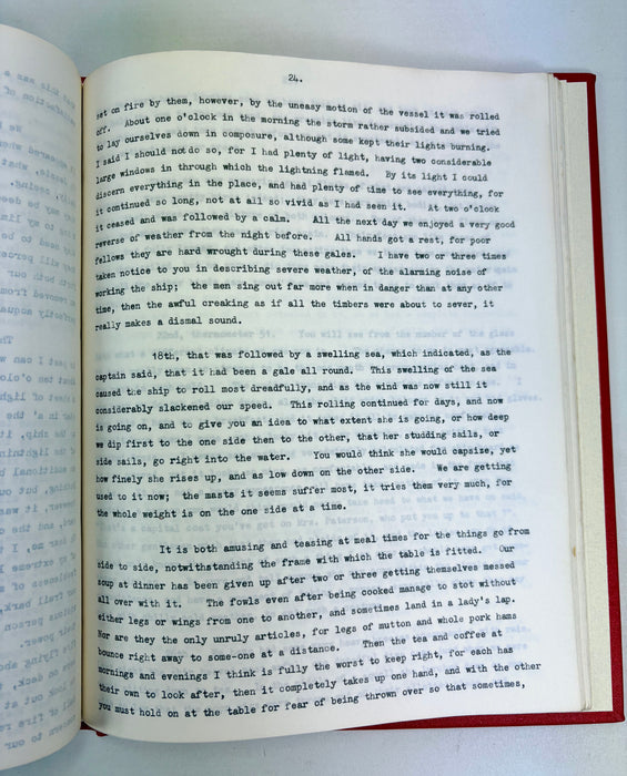 Unpublished Typescript; Journal of a Voyage from Scotland to China in 1839, by Agnes Paterson