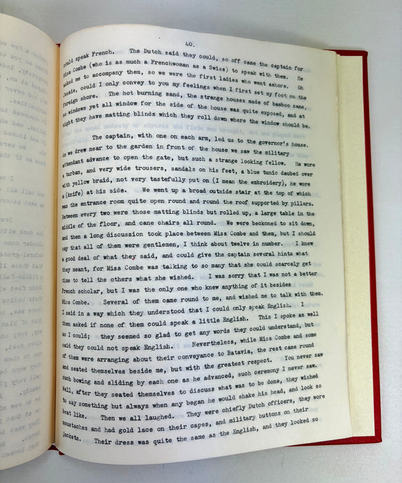 Unpublished Typescript; Journal of a Voyage from Scotland to China in 1839, by Agnes Paterson