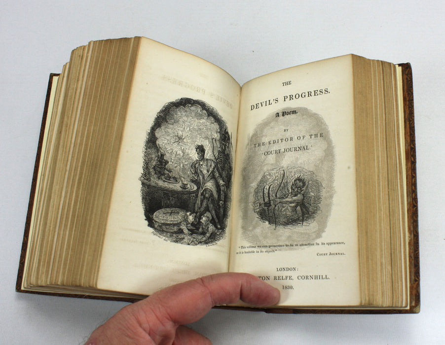 Various Poems with Designs by Cruickshank and others, 1830, 17 Poems bound as one volume - many about The Devil.