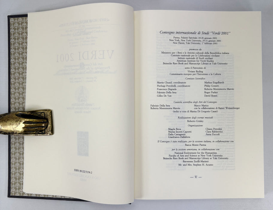Verdi 2001; Atti del Convegno internazionale; Proceedings of the International Conference; Parma, New York, New Haven