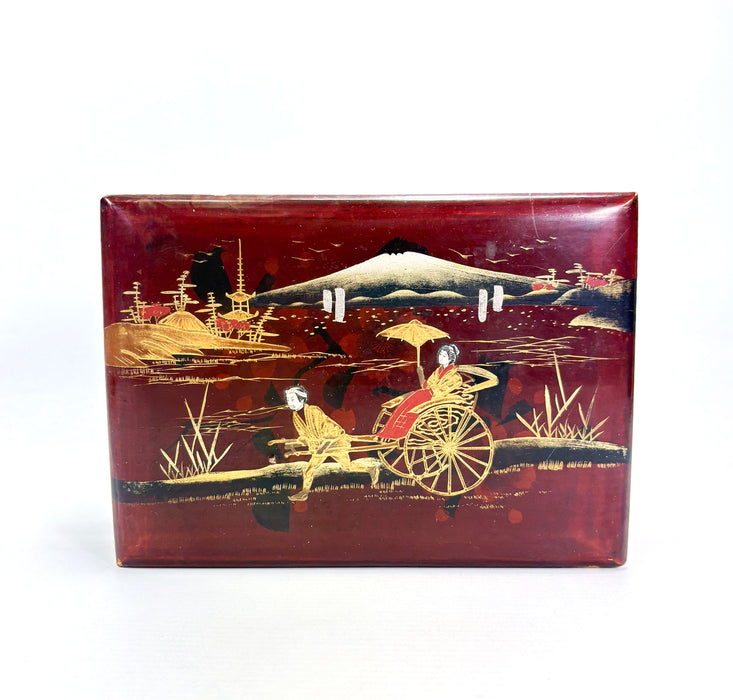 Vintage 19th Century Japanese Photo Album with 50 Hand Tinted Albumen Prints, 14cm x 9cm