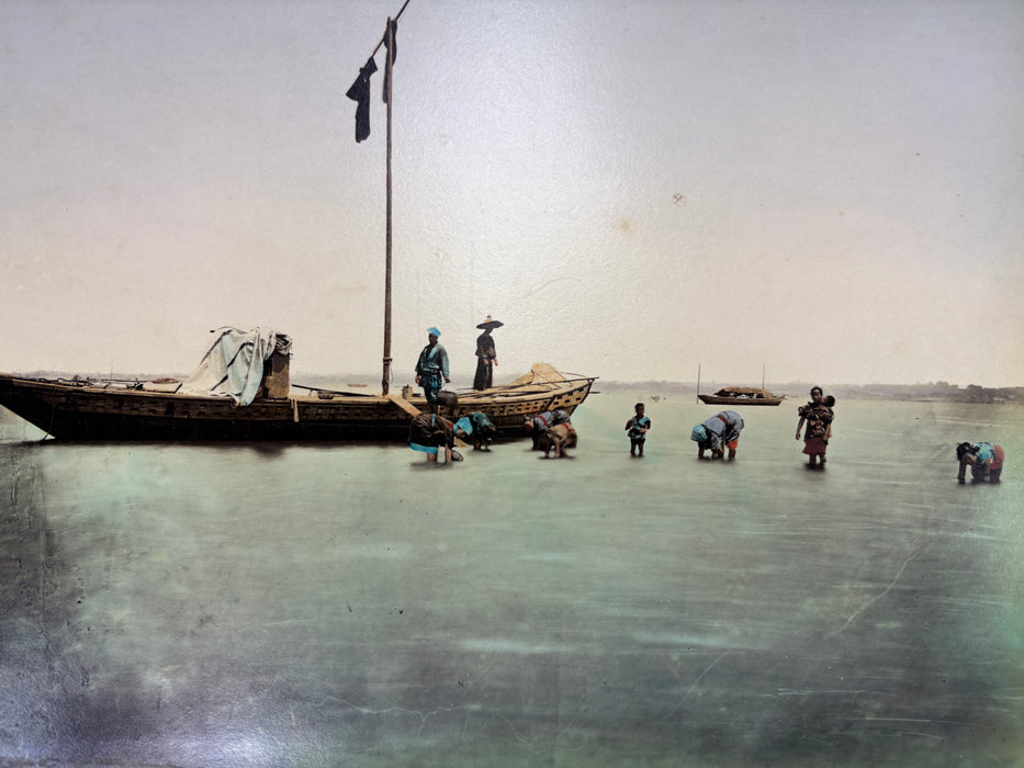 Vintage 19th Century Japanese Photo Album with Hand Tinted Albumen Prints, Studio of Kusakabe Kimbei