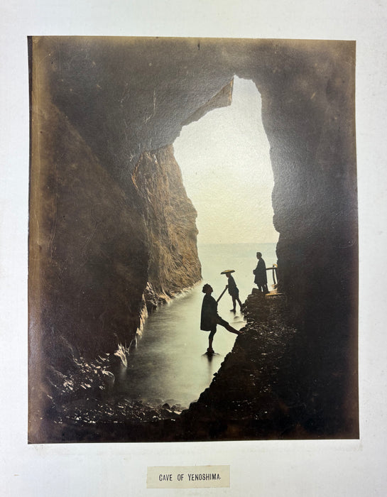 Vintage 19th Century Japanese Photo Album with Hand Tinted Albumen Prints, Studio of Kusakabe Kimbei