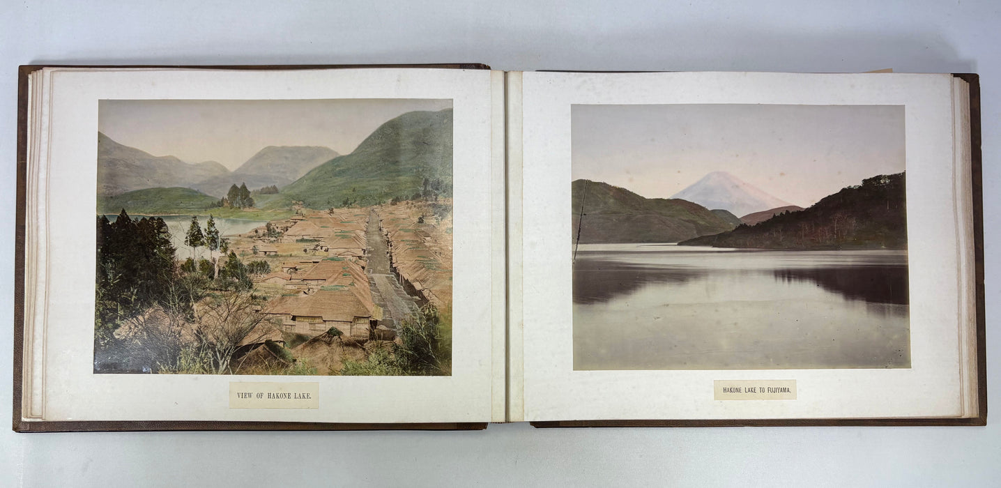 Vintage 19th Century Japanese Photo Album with Hand Tinted Albumen Prints, Studio of Kusakabe Kimbei