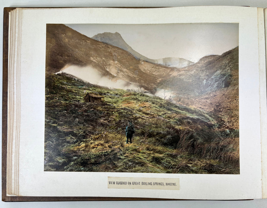 Vintage 19th Century Japanese Photo Album with Hand Tinted Albumen Prints, Studio of Kusakabe Kimbei