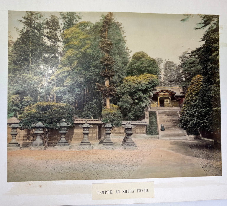 Vintage 19th Century Japanese Photo Album with Hand Tinted Albumen Prints, Studio of Kusakabe Kimbei