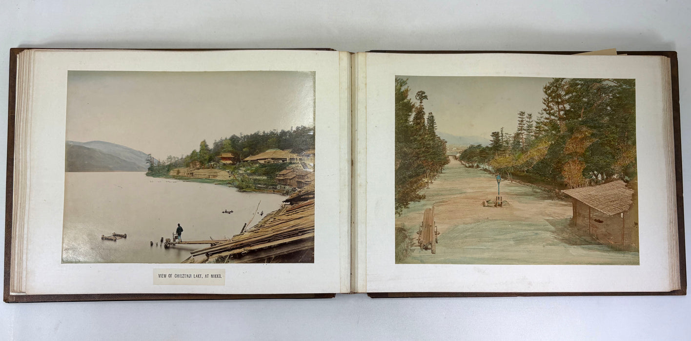 Vintage 19th Century Japanese Photo Album with Hand Tinted Albumen Prints, Studio of Kusakabe Kimbei