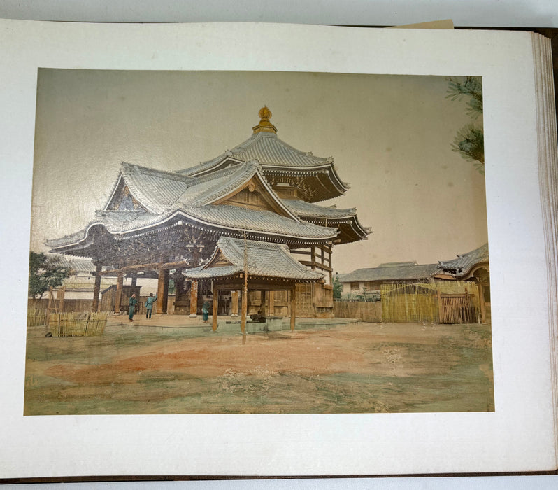 Vintage 19th Century Japanese Photo Album with Hand Tinted Albumen Prints, Studio of Kusakabe Kimbei