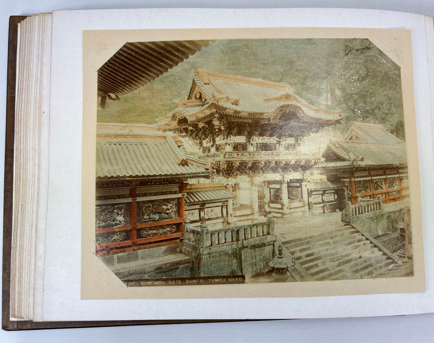 Vintage 19th Century Japanese Photo Album with Hand Tinted Albumen Prints, Studio of Kusakabe Kimbei