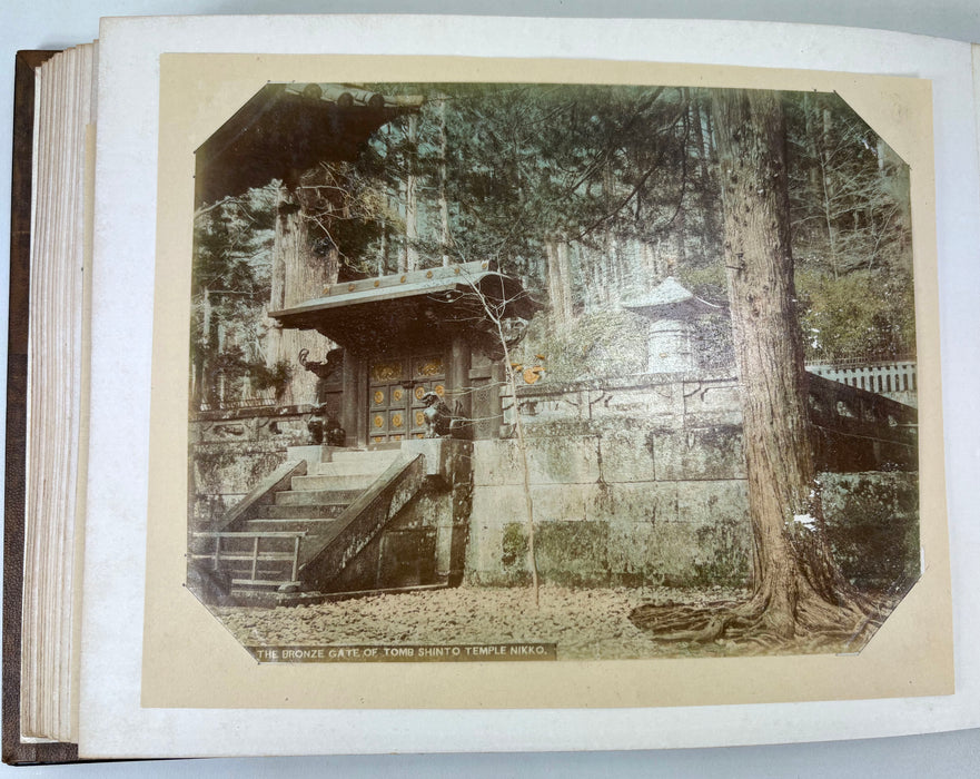 Vintage 19th Century Japanese Photo Album with Hand Tinted Albumen Prints, Studio of Kusakabe Kimbei