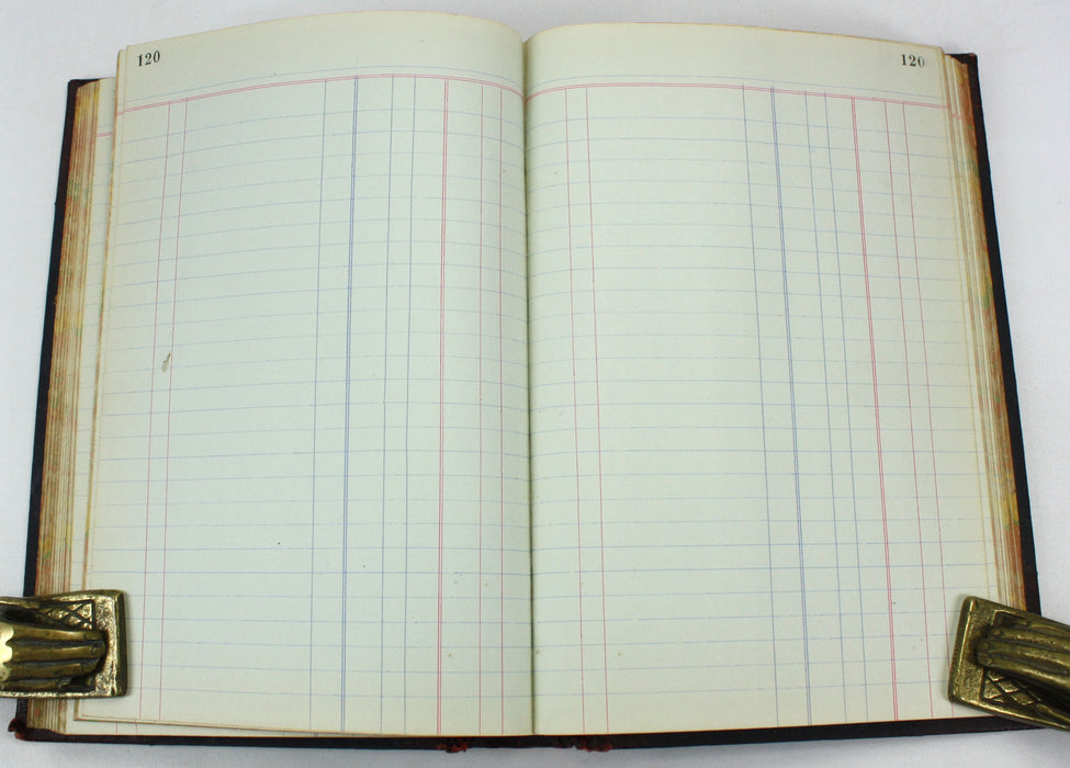 Vintage Accounts Ledger Book, Medium size 24cm. Largely Unused.