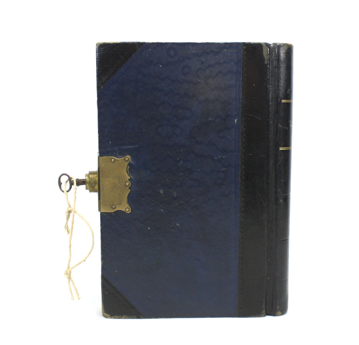 Vintage Accounts Ledger Books, A Group of 3 Ledgers with Brass Brahma Locks