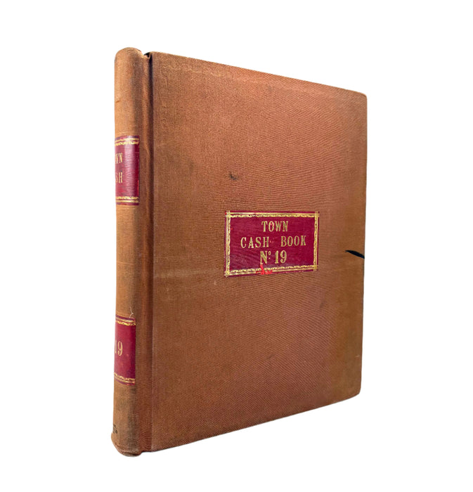 Vintage Accounts Ledger, Cash Book, Very Large size 42cm 'Town Cash' No. 19