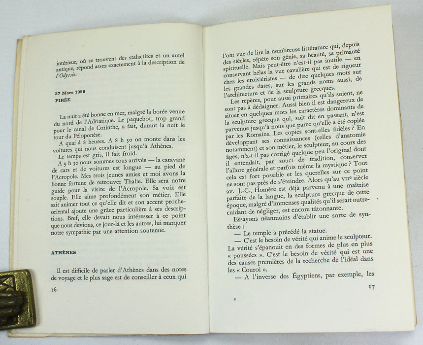 Voyage en Grece; Journal de bord, Henry Harrel-Courtes, 1957, author inscribed copy