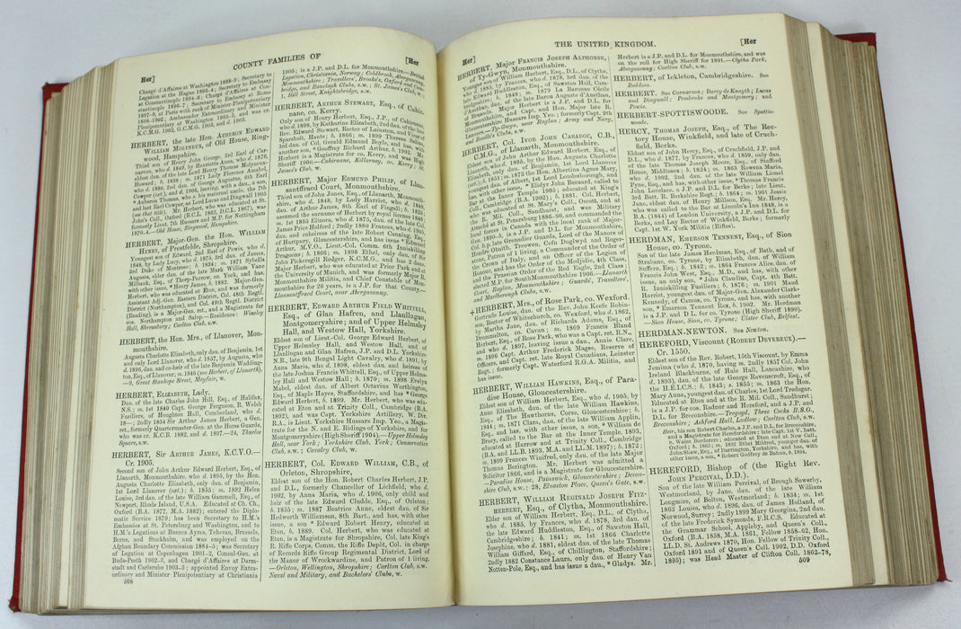 Walford's County Families of the United Kingdom, Forty-Seventh Annual Publication, 1907