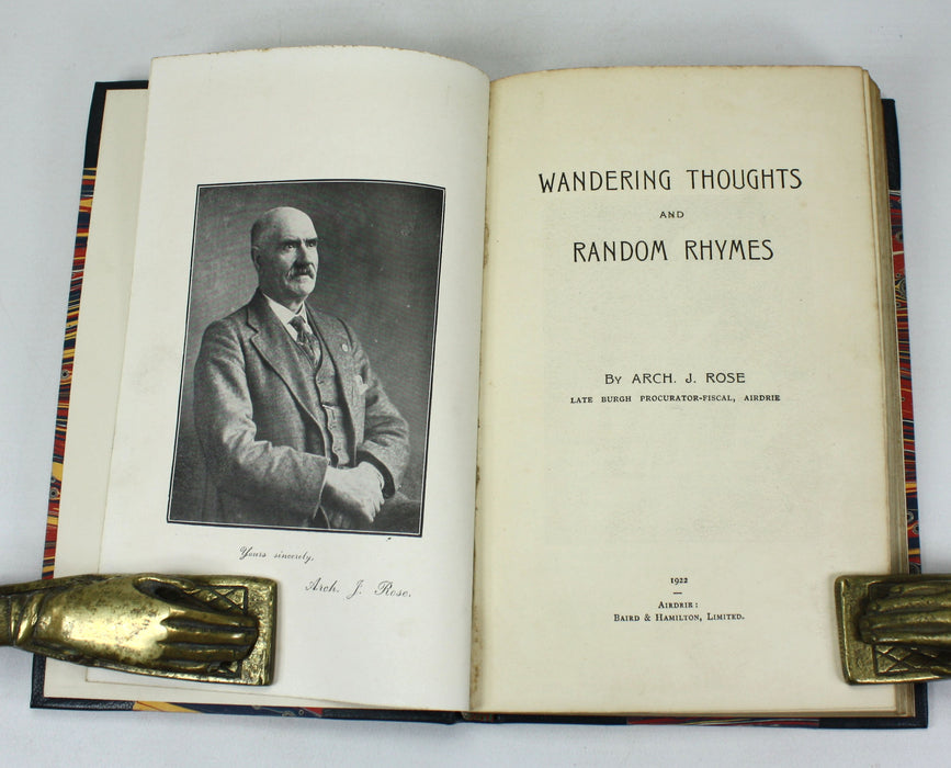 Wandering Thoughts and Random Rhymes, Arch. J. Rose, 1922