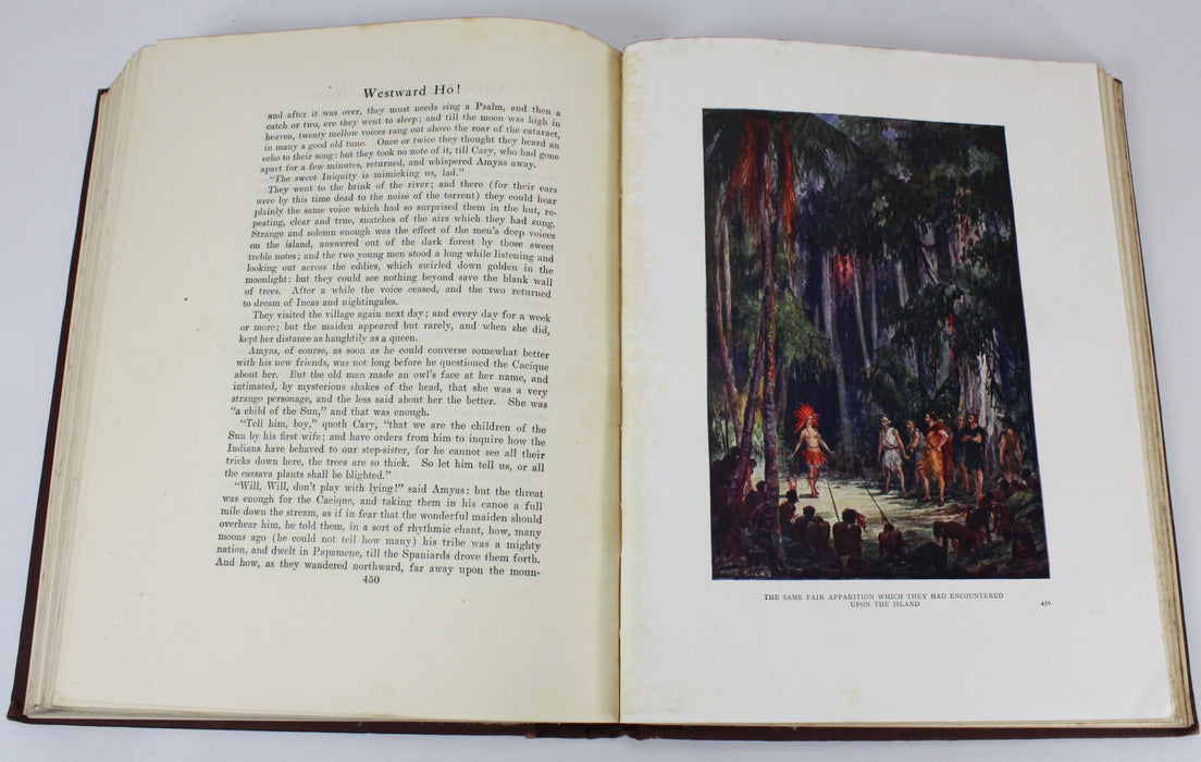 Westward Ho! by Charles Kingsley, 1935, illustrated by Ellis Silas